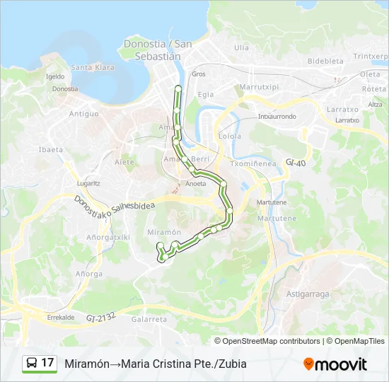 17 Bus Line Map