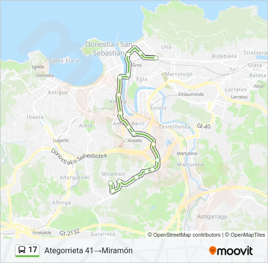 17 Bus Line Map