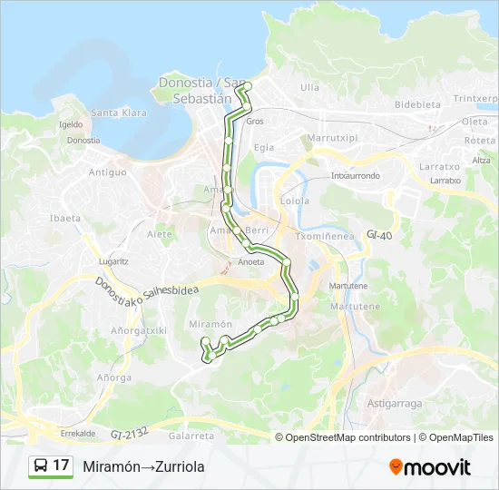 17 Bus Line Map