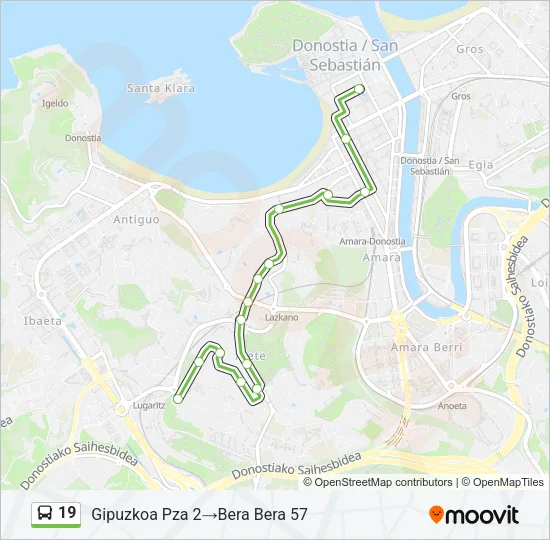 19 Bus Line Map