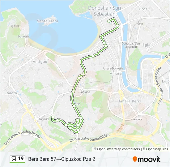 19 Bus Line Map