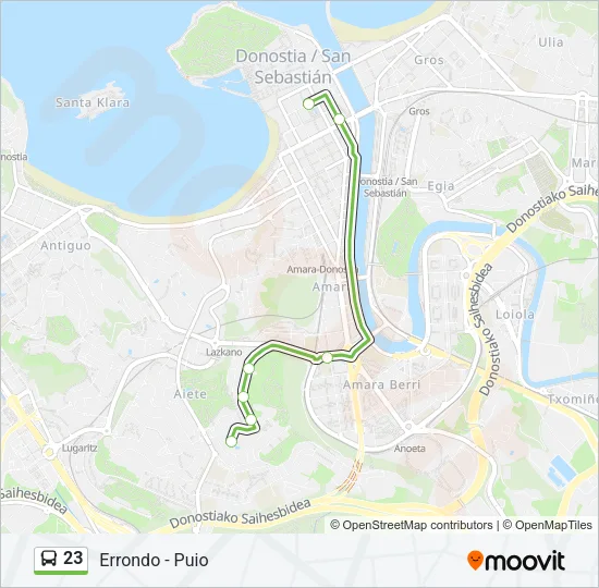 23 Bus Line Map