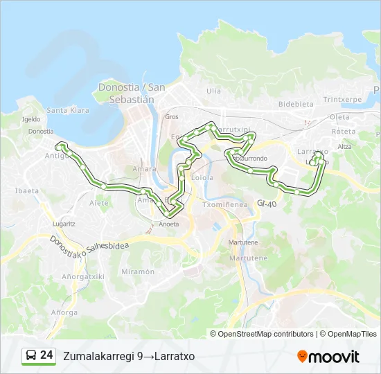 24 Bus Line Map
