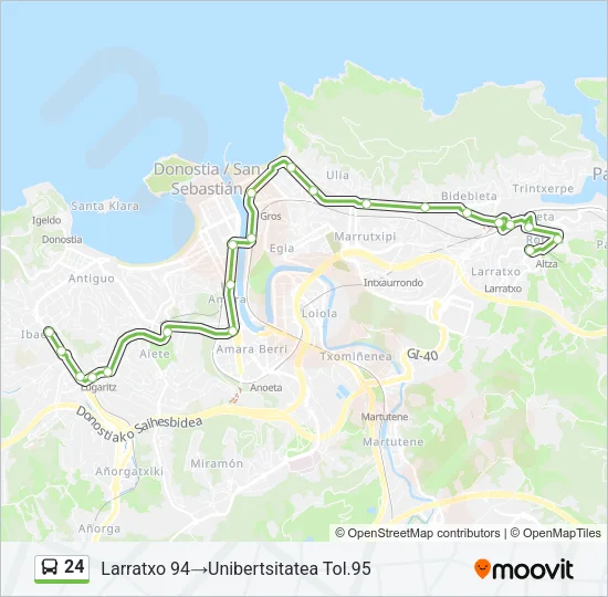 24 Bus Line Map