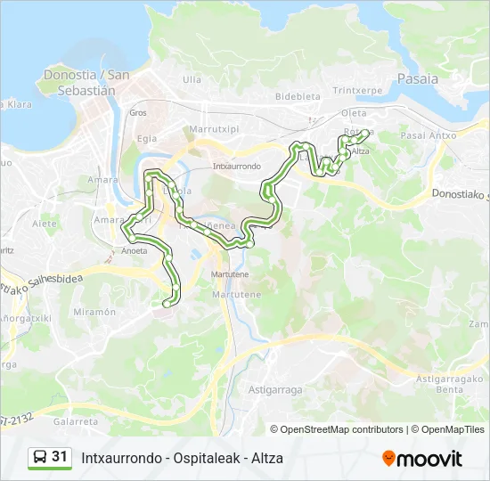 31 Bus Line Map