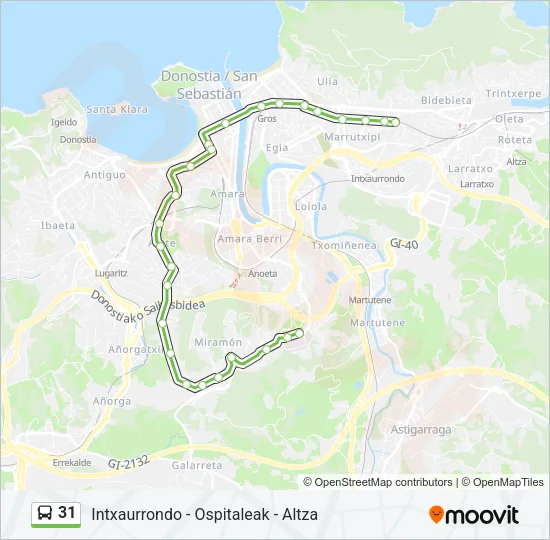 31 Bus Line Map