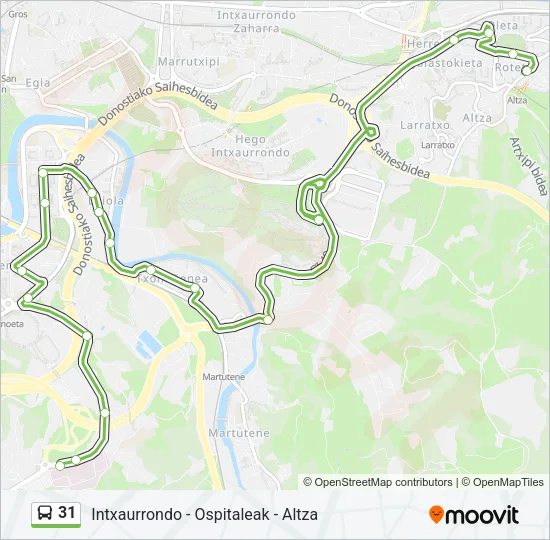 31 Bus Line Map