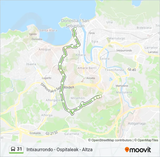 31 Bus Line Map