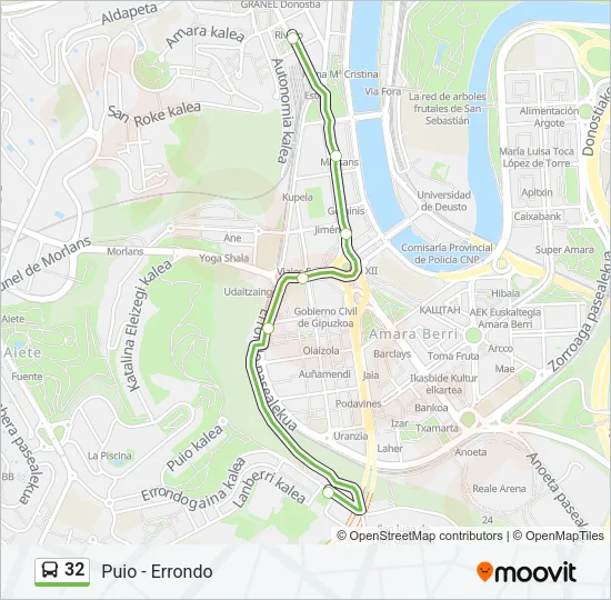 32 Bus Line Map