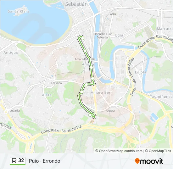 32 Bus Line Map