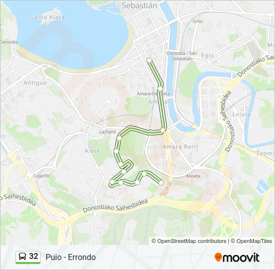 32 Bus Line Map