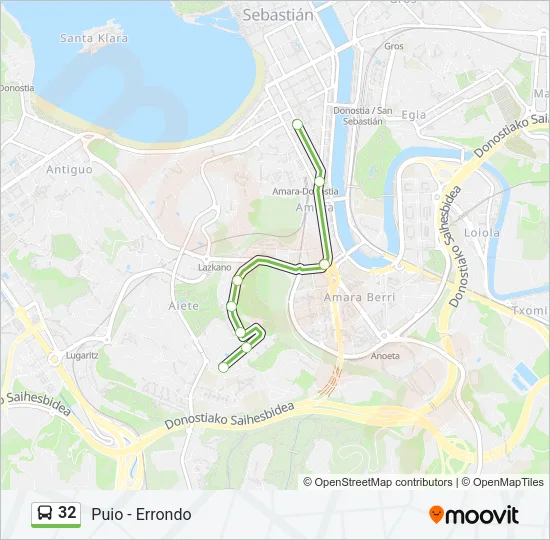 32 Bus Line Map