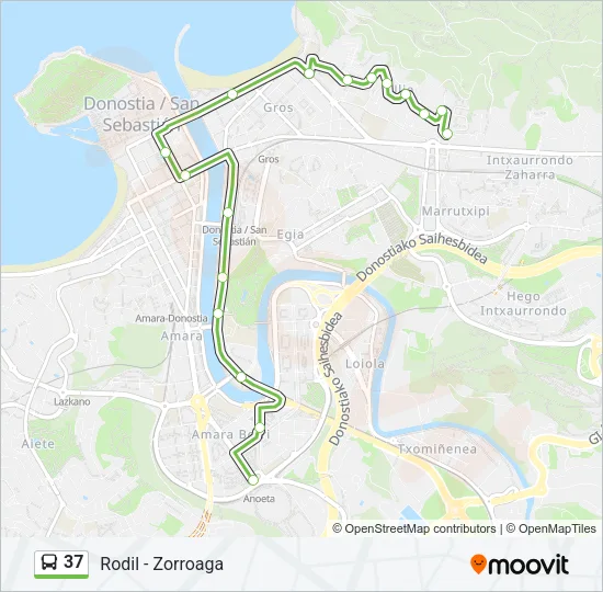 37 Bus Line Map