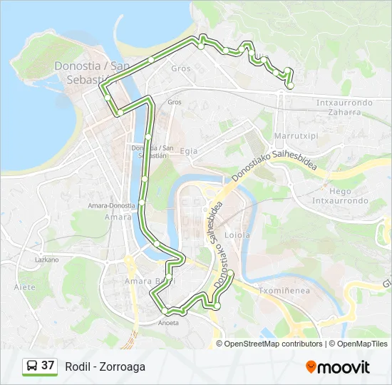 37 Bus Line Map