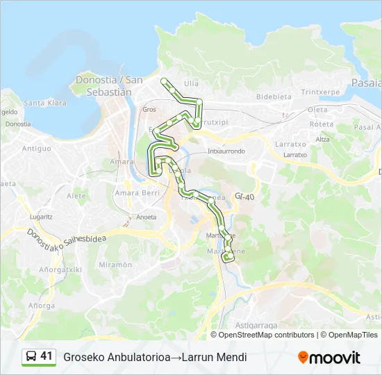 41 Bus Line Map