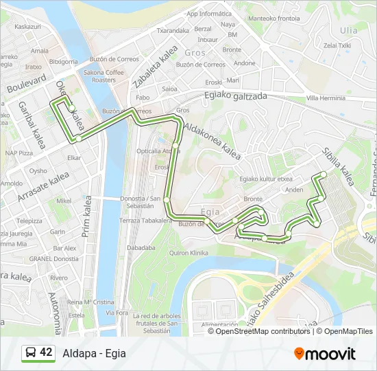 42 Bus Line Map