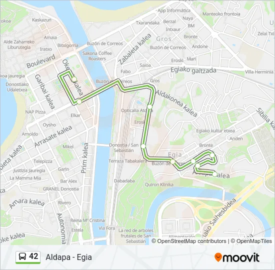 42 Bus Line Map
