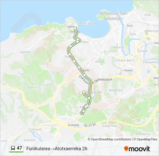 47 Bus Line Map