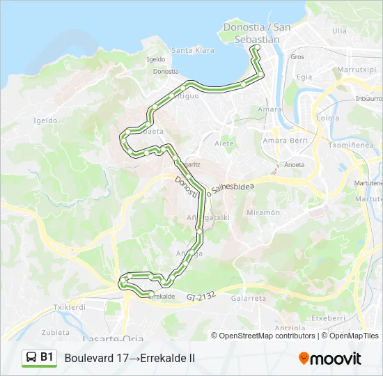 B1 Bus Line Map