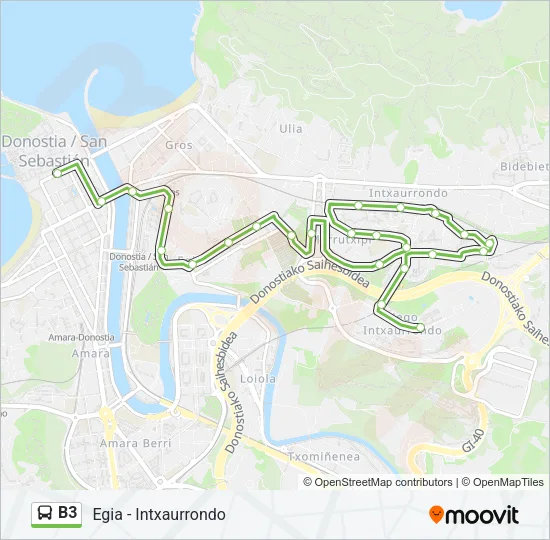 B3 Bus Line Map