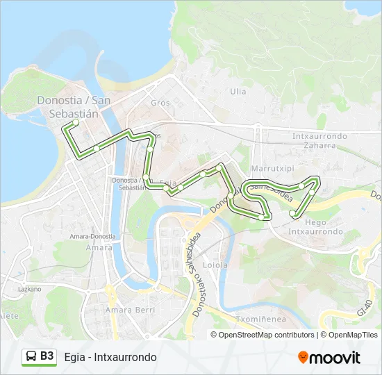 B3 Bus Line Map