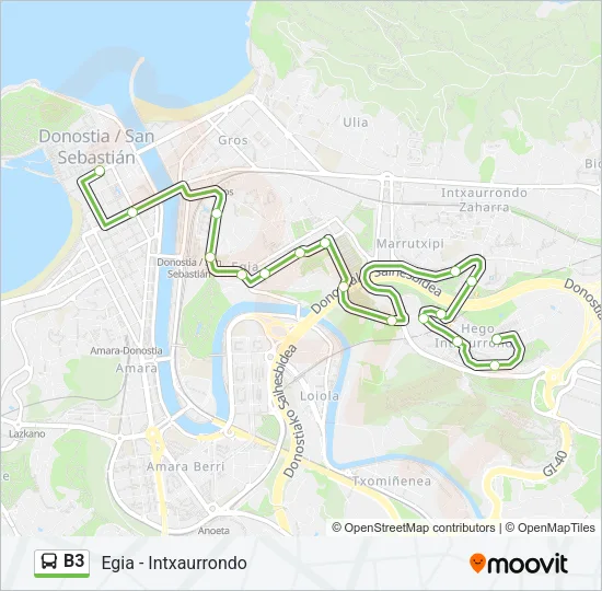 B3 Bus Line Map