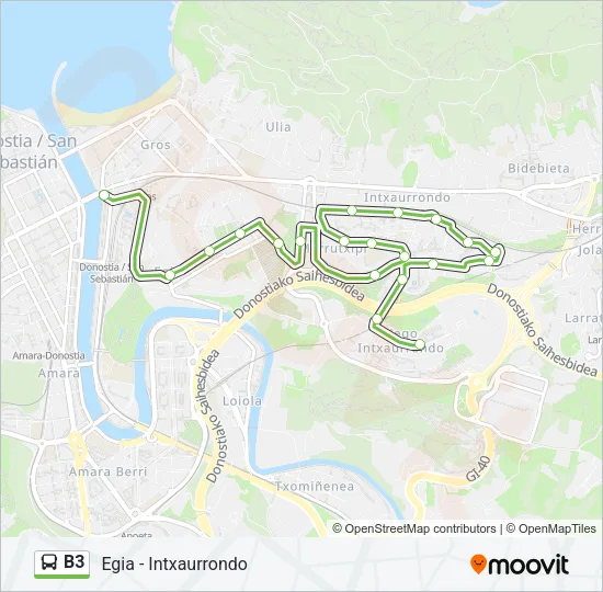 B3 Bus Line Map