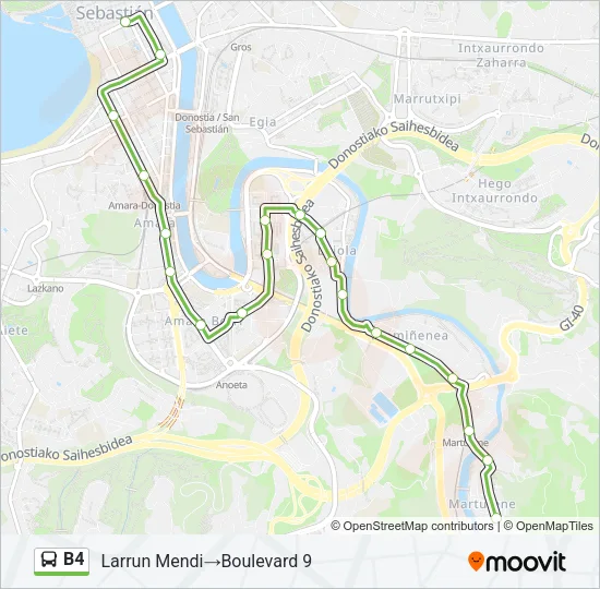 B4 Bus Line Map