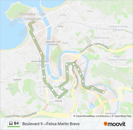 B4 Bus Line Map