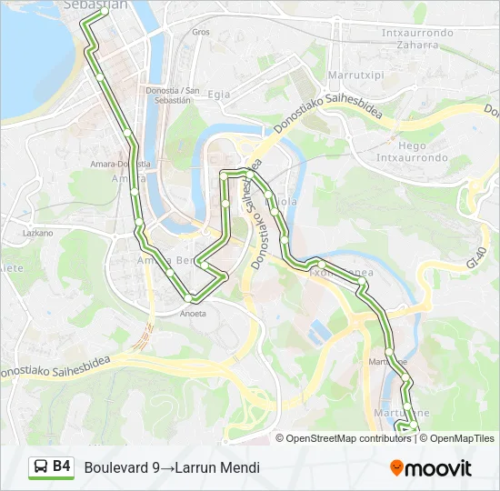 B4 Bus Line Map