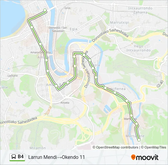 B4 Bus Line Map