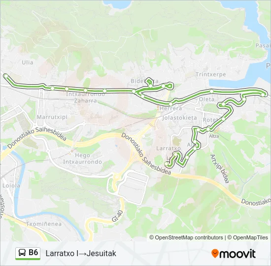 B6 Bus Line Map