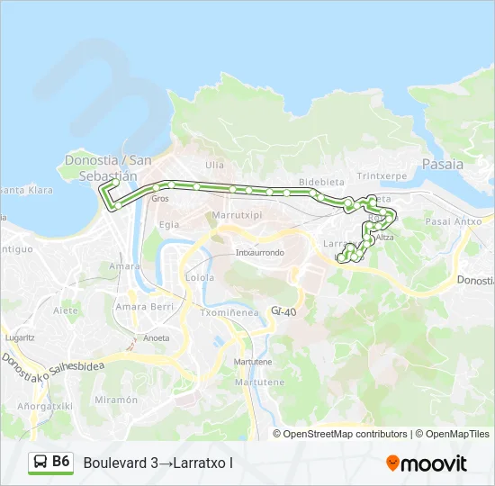 B6 Bus Line Map
