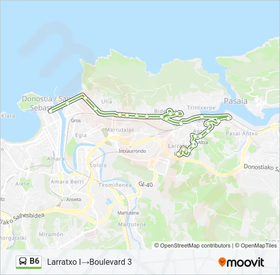 B6 Bus Line Map