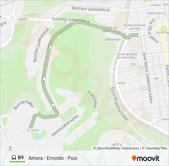 B9 Bus Line Map