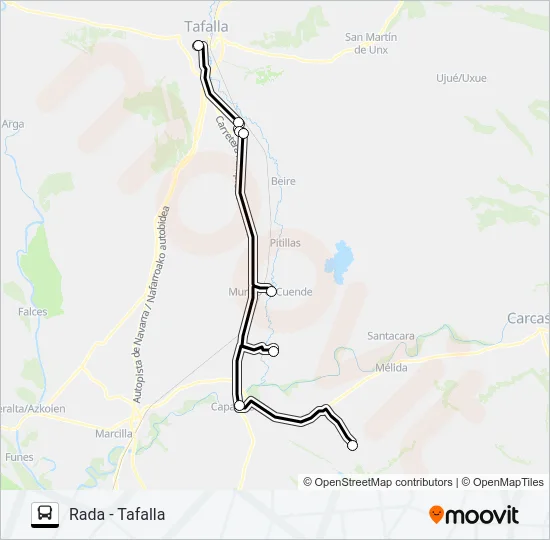 RADA - TAFALLA Bus Line Map