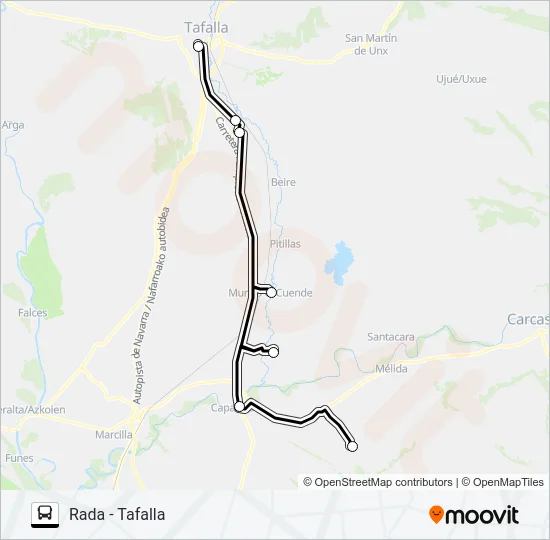 RADA - TAFALLA Bus Line Map