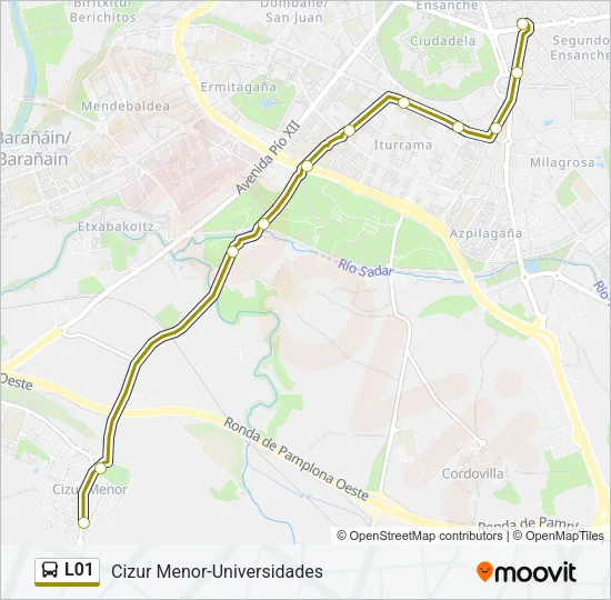 L01 Bus Line Map