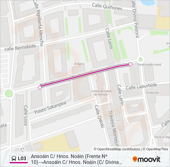 L03 Bus Line Map