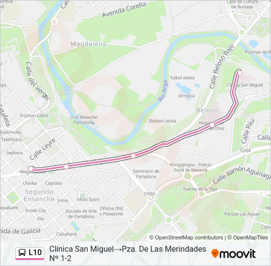 L10 Bus Line Map