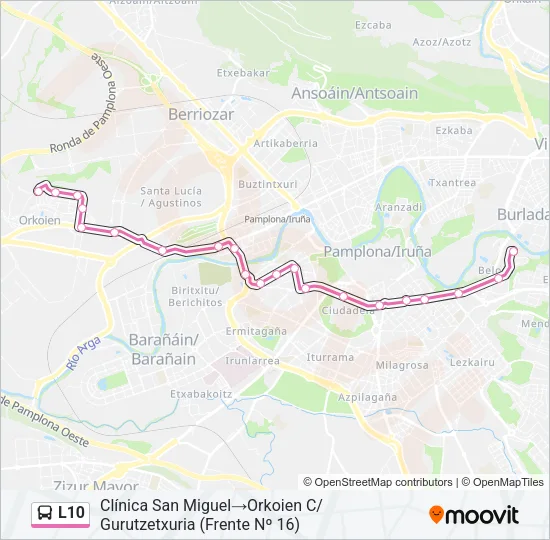 L10 Bus Line Map