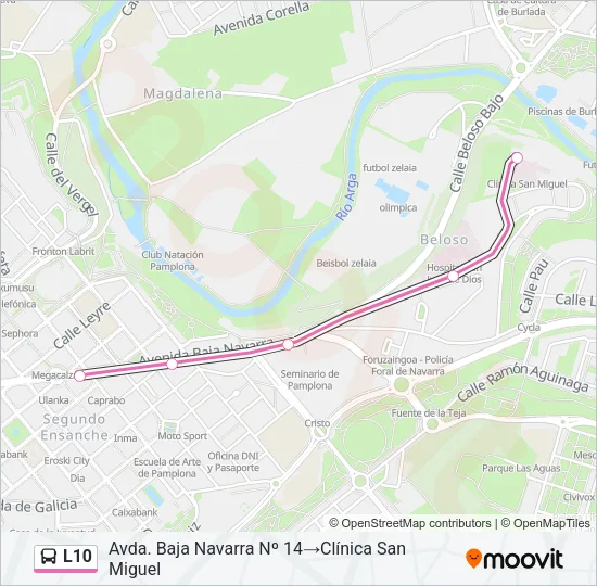 L10 Bus Line Map