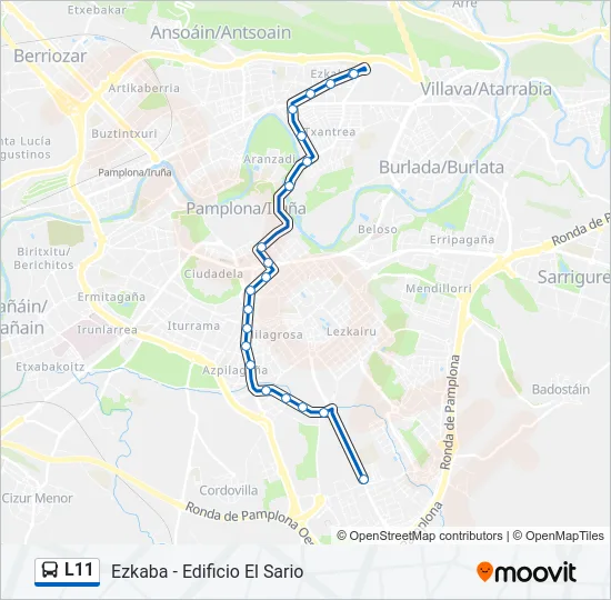 L11 Bus Line Map