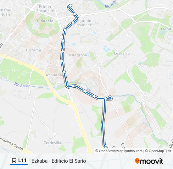 L11 Bus Line Map