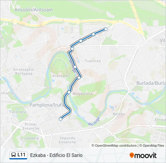 L11 Bus Line Map
