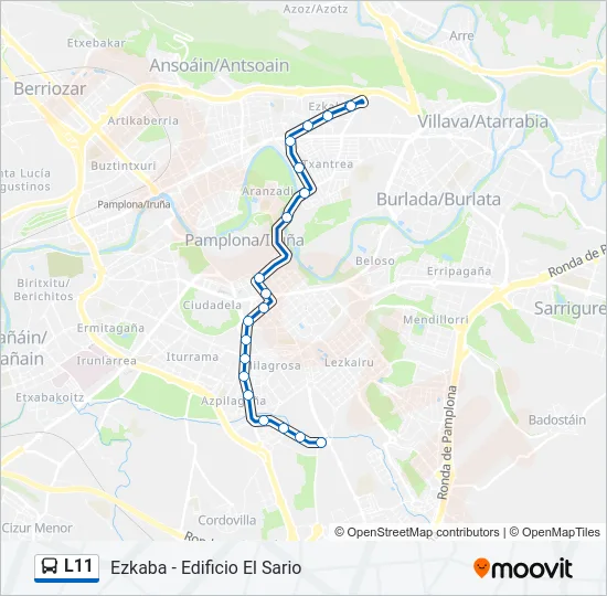 L11 Bus Line Map