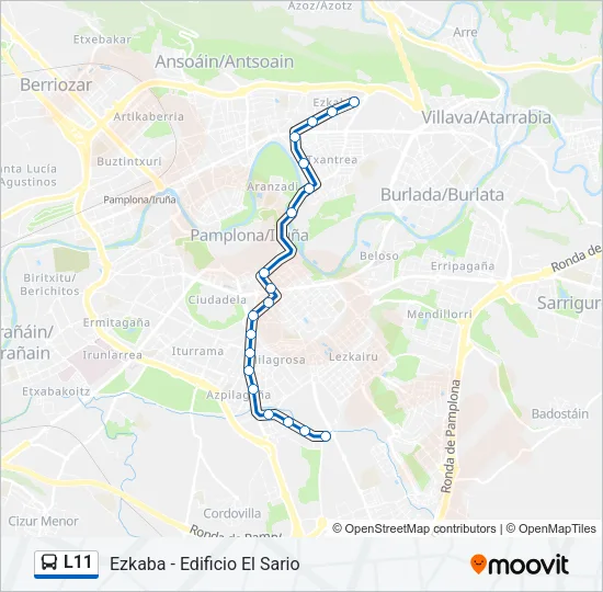L11 Bus Line Map