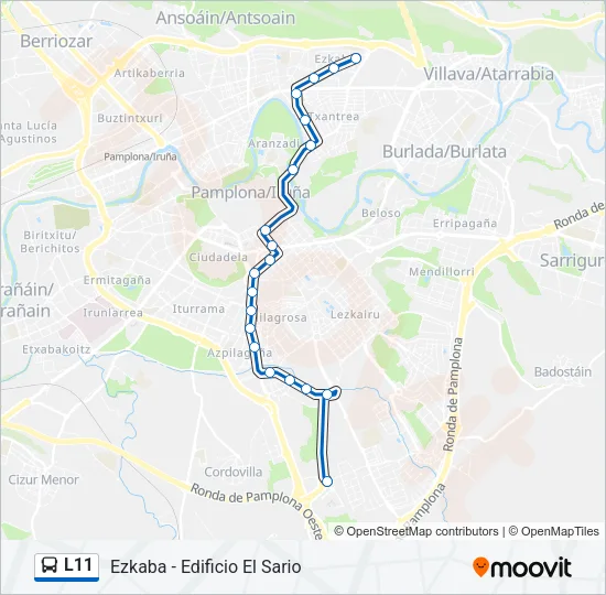 L11 Bus Line Map