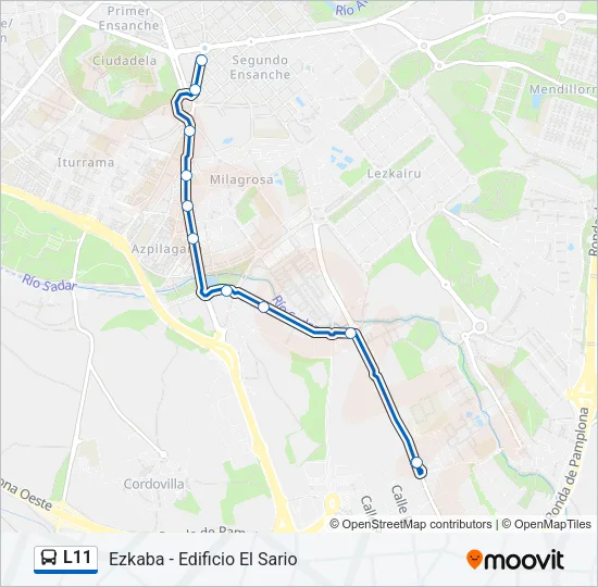 L11 Bus Line Map