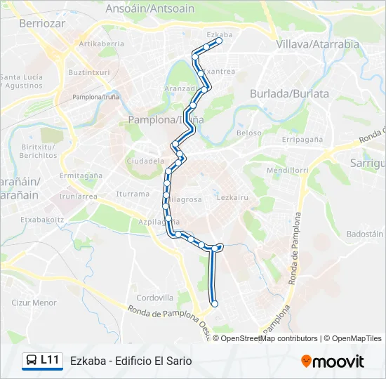 L11 Bus Line Map